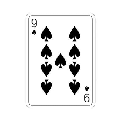 9 of Spades Playing Card STICKER Vinyl Die-Cut Decal 4 Inch - The Sticker Space