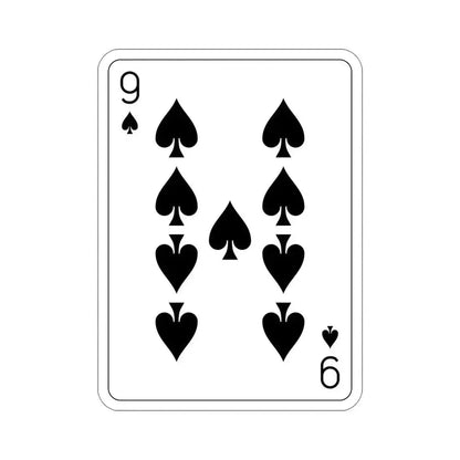 9 of Spades Playing Card STICKER Vinyl Die-Cut Decal 5 Inch - The Sticker Space