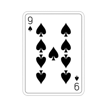 9 of Spades Playing Card STICKER Vinyl Die-Cut Decal 5 Inch - The Sticker Space