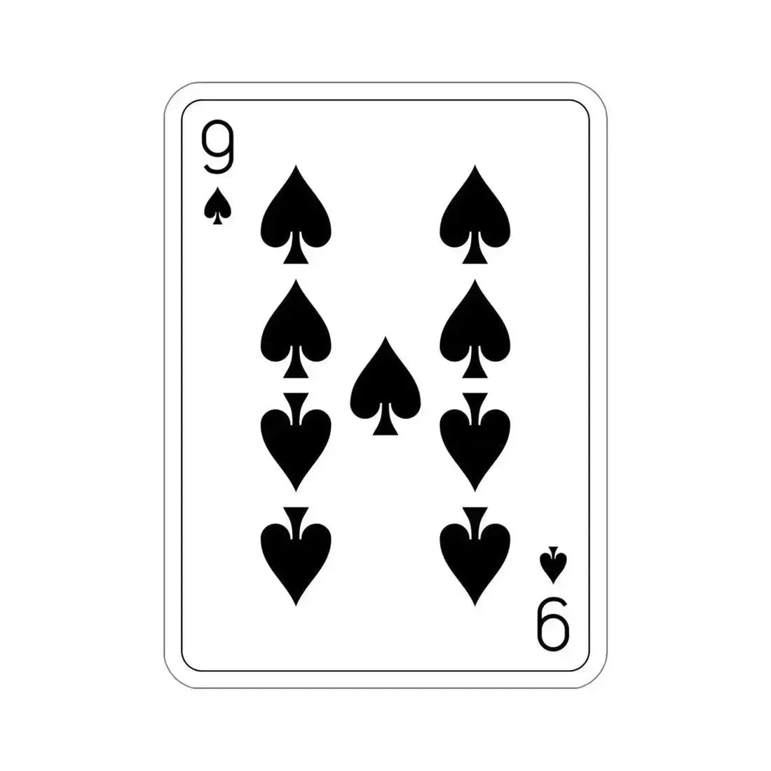 9 of Spades Playing Card STICKER Vinyl Die-Cut Decal - The Sticker Space