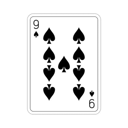 9 of Spades Playing Card STICKER Vinyl Die-Cut Decal - The Sticker Space