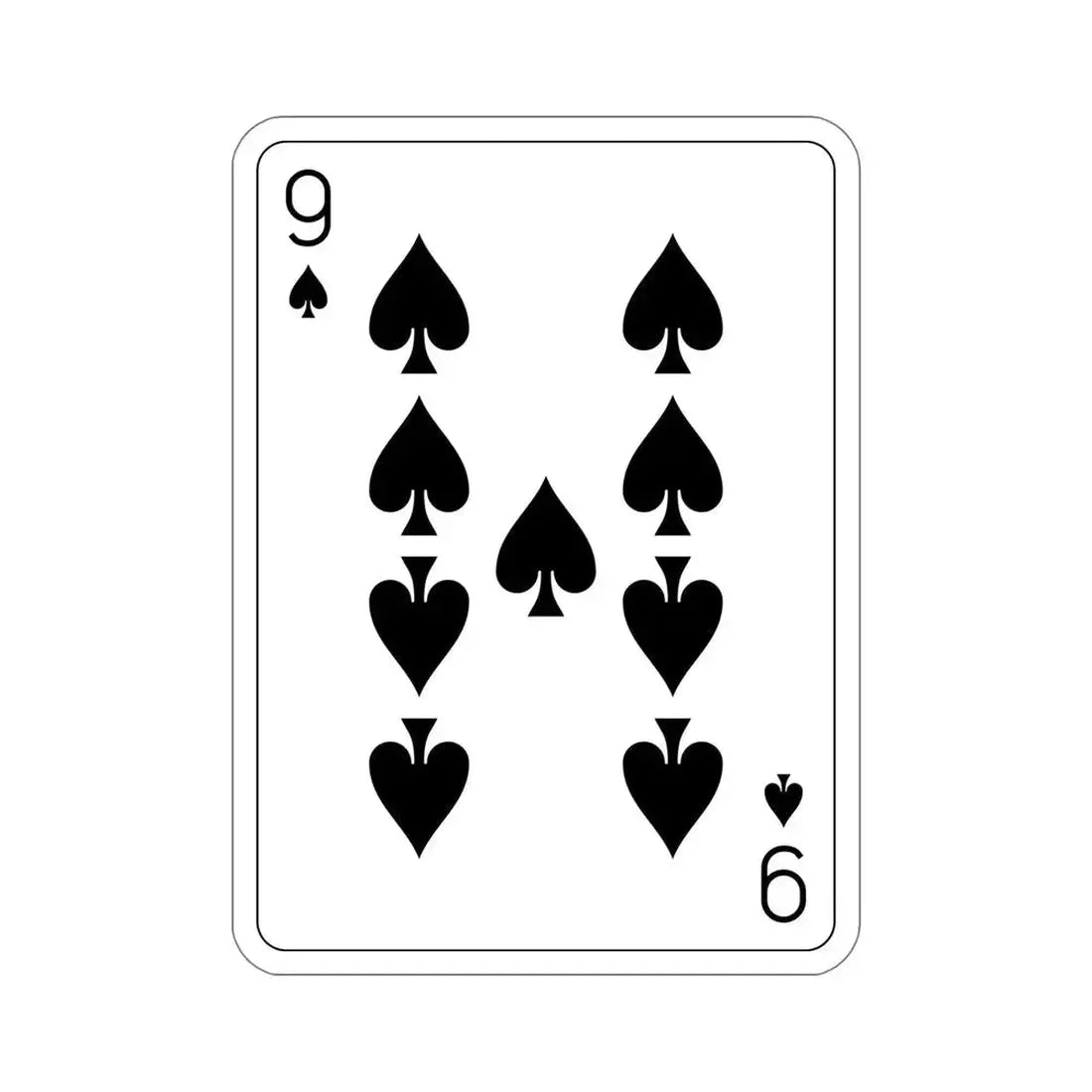 9 of Spades Playing Card STICKER Vinyl Die-Cut Decal - The Sticker Space