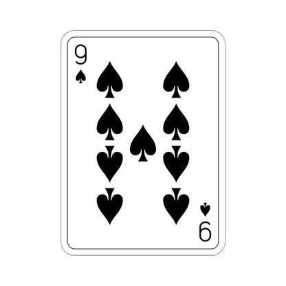 9 of Spades Playing Card STICKER Vinyl Die-Cut Decal - The Sticker Space