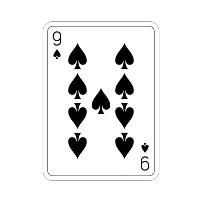 9 of Spades Playing Card STICKER Vinyl Die-Cut Decal - The Sticker Space