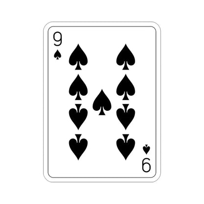 9 of Spades Playing Card STICKER Vinyl Die-Cut Decal - The Sticker Space