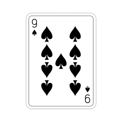 9 of Spades Playing Card STICKER Vinyl Die-Cut Decal - The Sticker Space