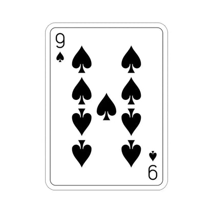 9 of Spades Playing Card STICKER Vinyl Die-Cut Decal - The Sticker Space