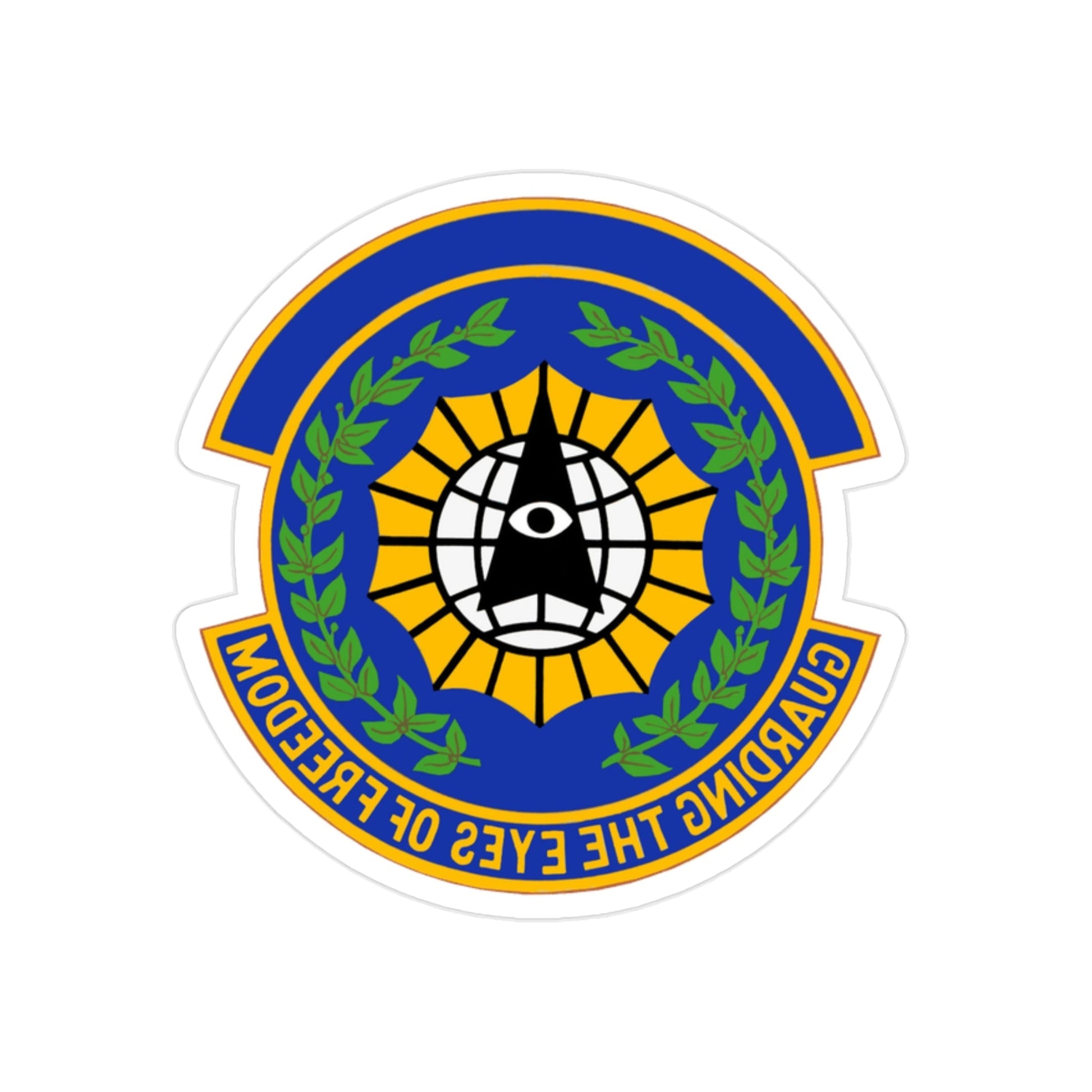 9 Security Forces Squadron ACC (U.S. Air Force) REVERSE PRINT Transparent STICKER-2" × 2"-The Sticker Space