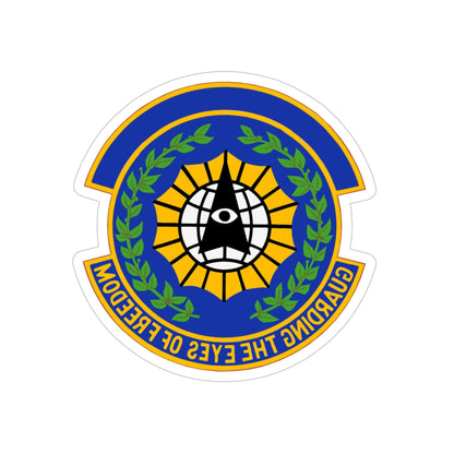 9 Security Forces Squadron ACC (U.S. Air Force) REVERSE PRINT Transparent STICKER-5" × 5"-The Sticker Space