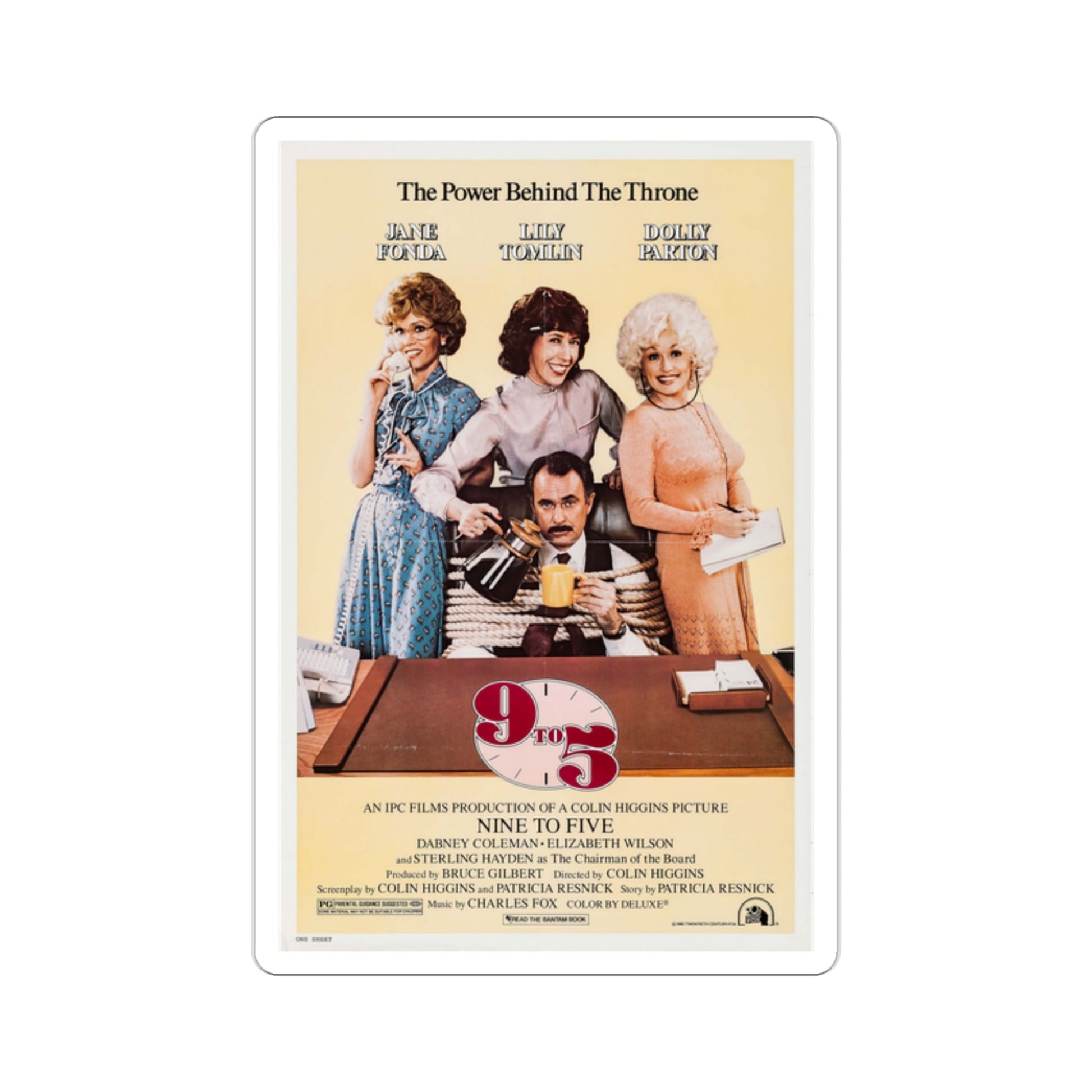 9 to 5 1980 Movie Poster STICKER Vinyl Die-Cut Decal-2 Inch-The Sticker Space