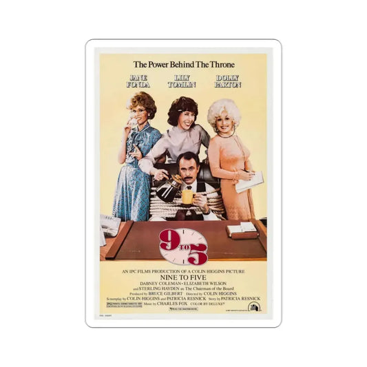 9 to 5 1980 Movie Poster STICKER Vinyl Die-Cut Decal 2 Inch - The Sticker Space