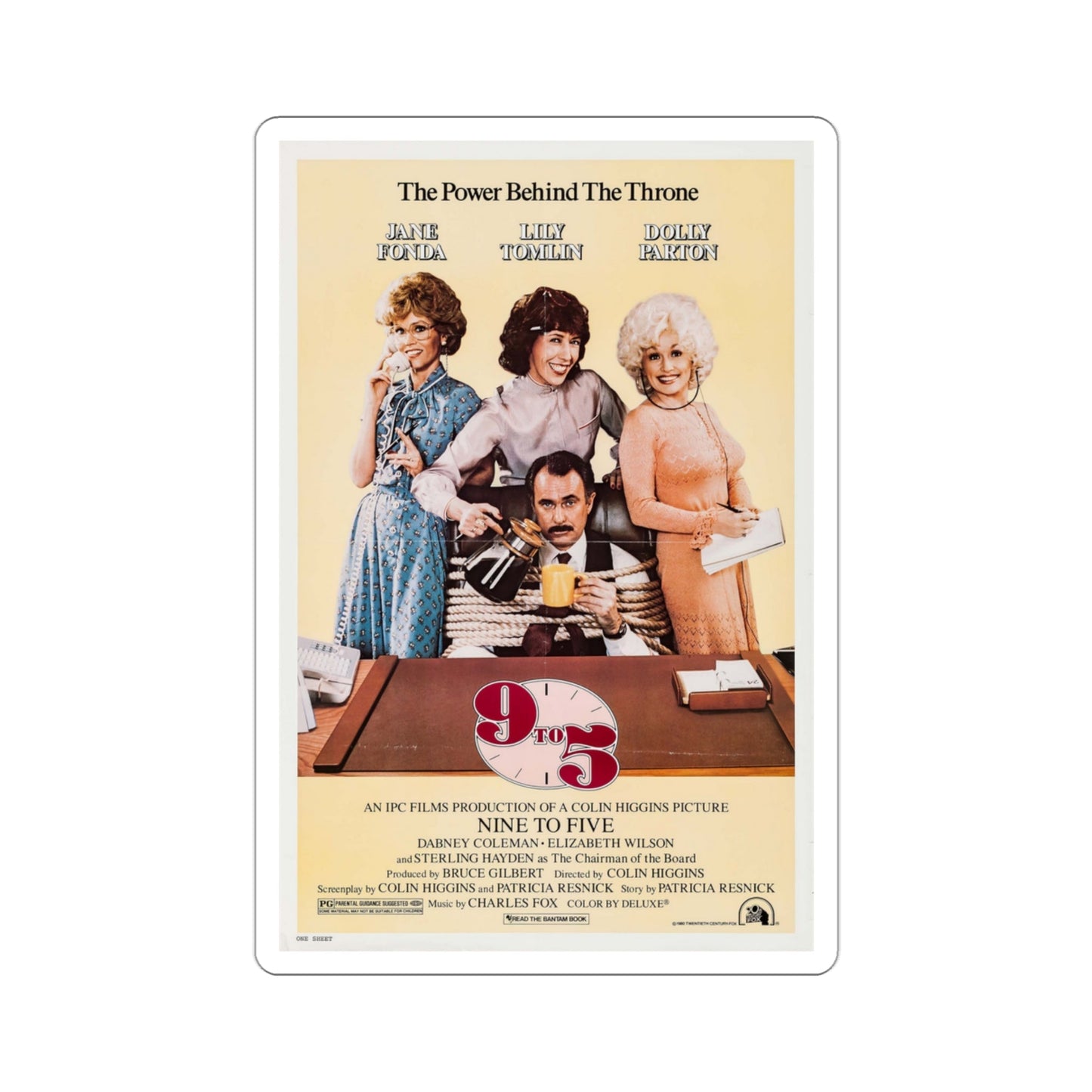 9 to 5 1980 Movie Poster STICKER Vinyl Die-Cut Decal-3 Inch-The Sticker Space