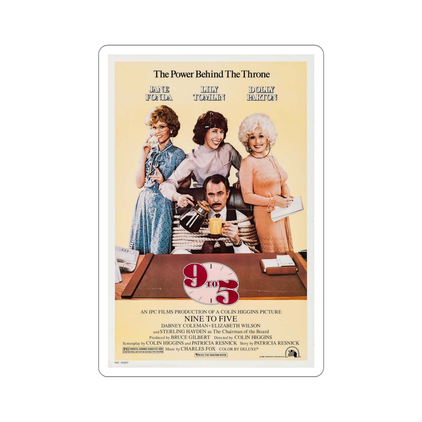 9 to 5 1980 Movie Poster STICKER Vinyl Die-Cut Decal-6 Inch-The Sticker Space