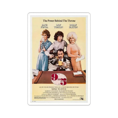 9 to 5 1980 Movie Poster - STICKER Vinyl Kiss-Cut Decal 3 Inch White - The Sticker Space