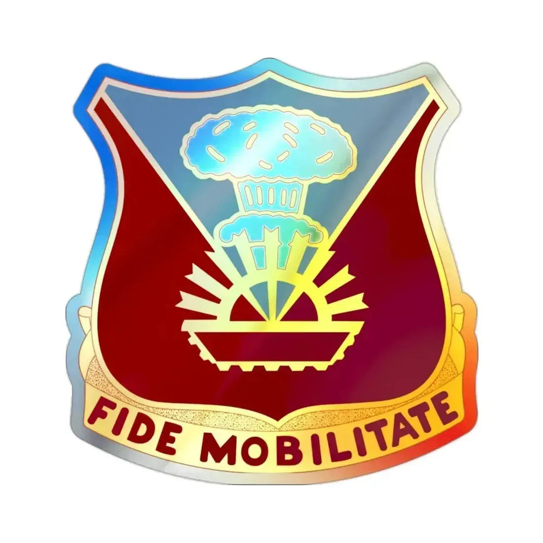 9 Transportation Battalion (U.S. Army) Holographic STICKER Die-Cut Vinyl Decal 2 Inch Holographic - The Sticker Space