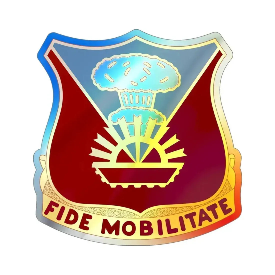 9 Transportation Battalion (U.S. Army) Holographic STICKER Die-Cut Vinyl Decal 5 Inch Holographic - The Sticker Space