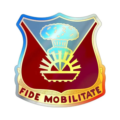 9 Transportation Battalion (U.S. Army) Holographic STICKER Die-Cut Vinyl Decal 5 Inch Holographic - The Sticker Space