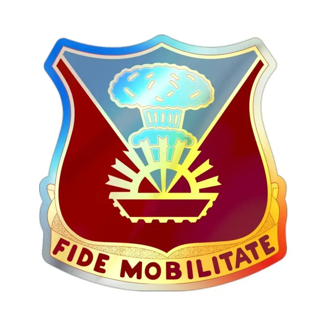 9 Transportation Battalion (U.S. Army) Holographic STICKER Die-Cut Vinyl Decal - The Sticker Space