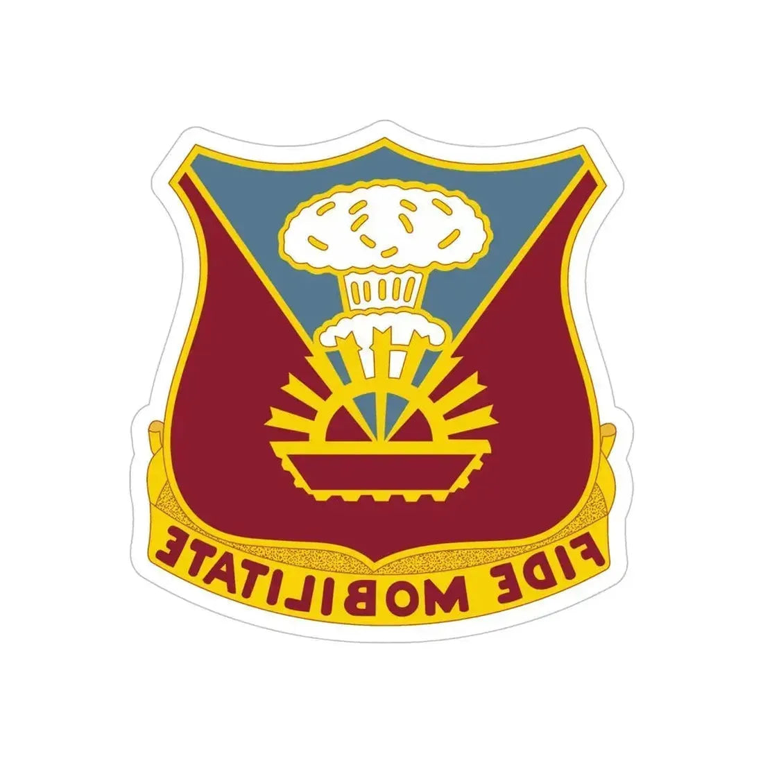 9 Transportation Battalion (U.S. Army) REVERSE PRINT Transparent Die-Cut STICKER 6 Inch Die-Cut Transparent - The Sticker Space