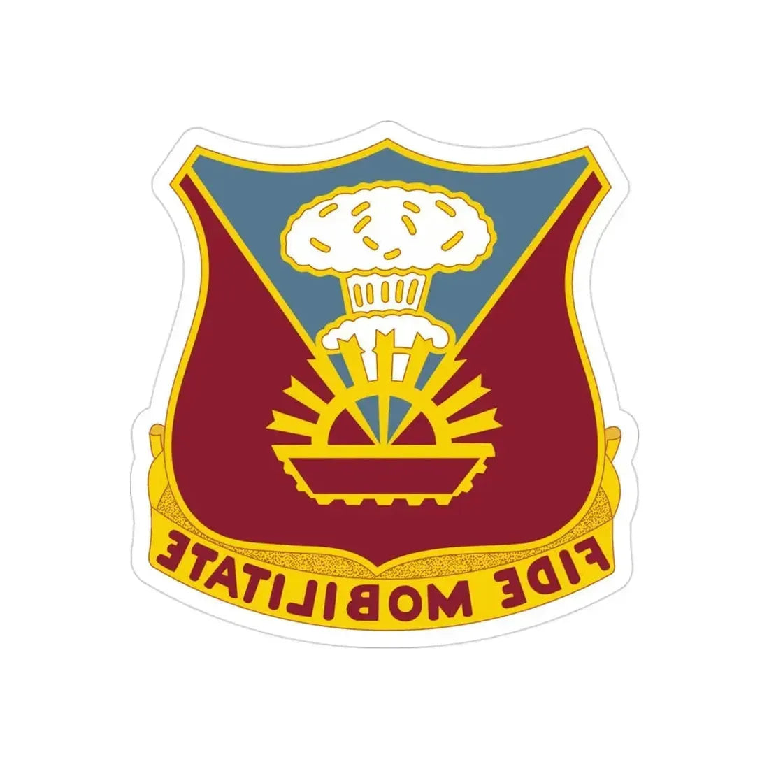 9 Transportation Battalion (U.S. Army) REVERSE PRINT Transparent Die-Cut STICKER - The Sticker Space
