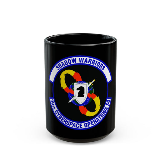 90 Cyberspace Operations Squadron ACC (U.S. Air Force) Black Coffee Mug-15oz-The Sticker Space