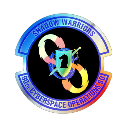 90 Cyberspace Operations Squadron ACC (U.S. Air Force) Holographic STICKER Die-Cut Vinyl Decal-6 Inch-The Sticker Space