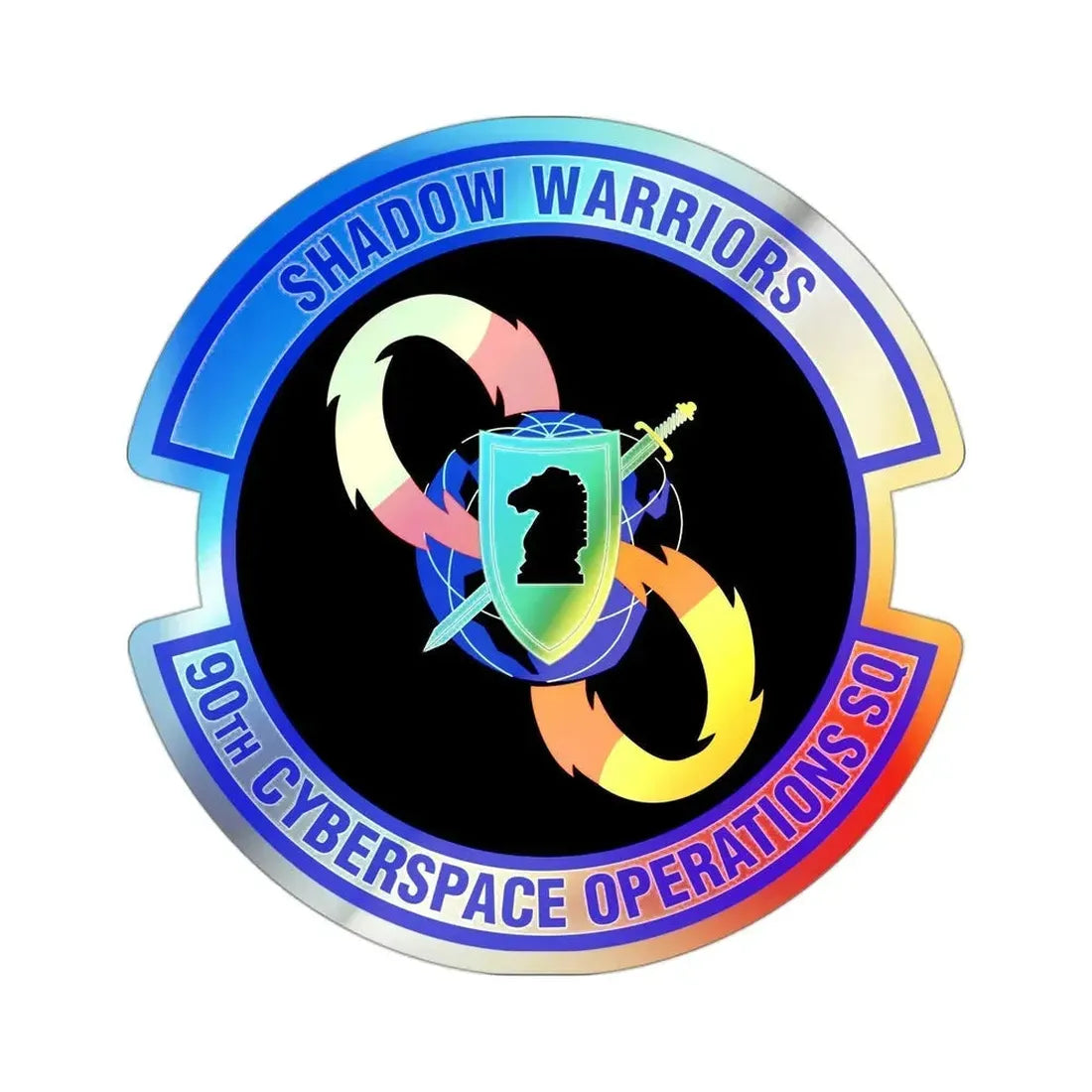 90 Cyberspace Operations Squadron ACC (U.S. Air Force) Holographic STICKER Die-Cut Vinyl Decal - The Sticker Space