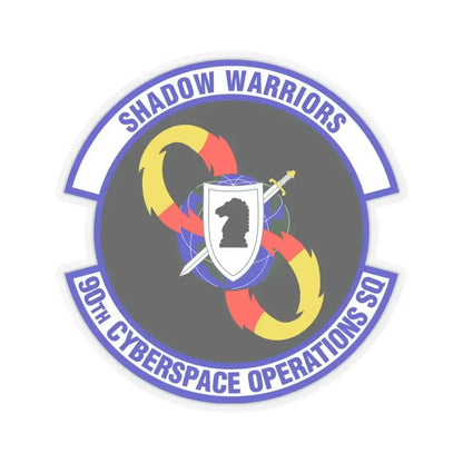 90 Cyberspace Operations Squadron ACC (U.S. Air Force) STICKER Vinyl Kiss-Cut Decal 4 Inch Transparent - The Sticker Space
