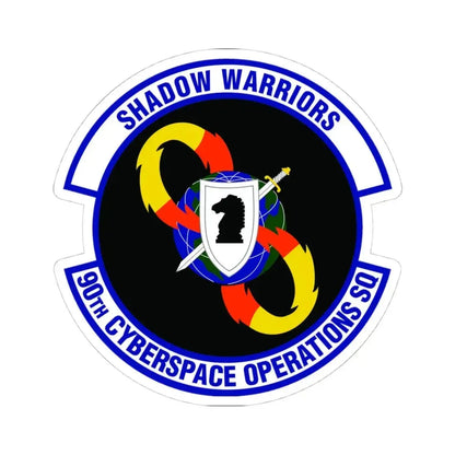 90 Cyberspace Operations Squadron ACC (U.S. Air Force) STICKER Vinyl Kiss-Cut Decal 4 Inch White - The Sticker Space