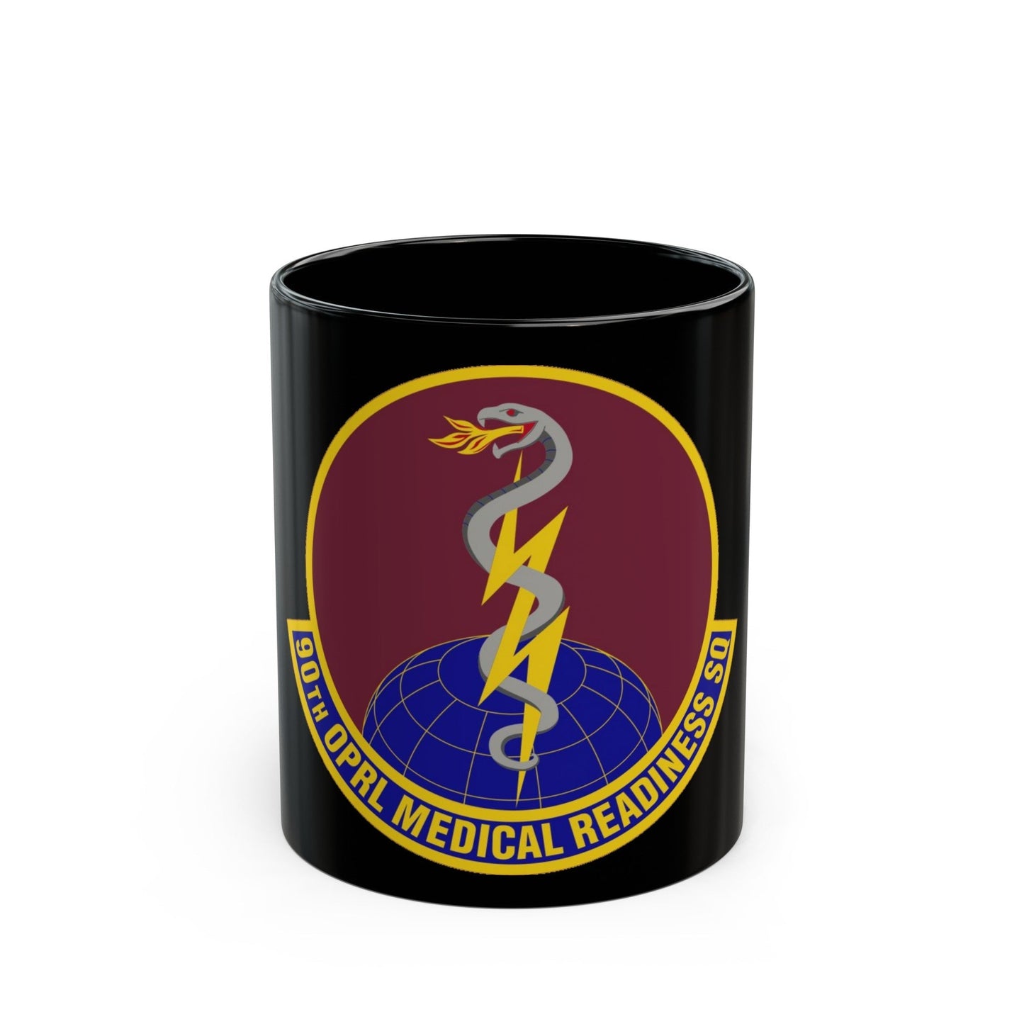 90 Operational Medical Readiness Squadron AFGSC (U.S. Air Force) Black Coffee Mug-11oz-The Sticker Space