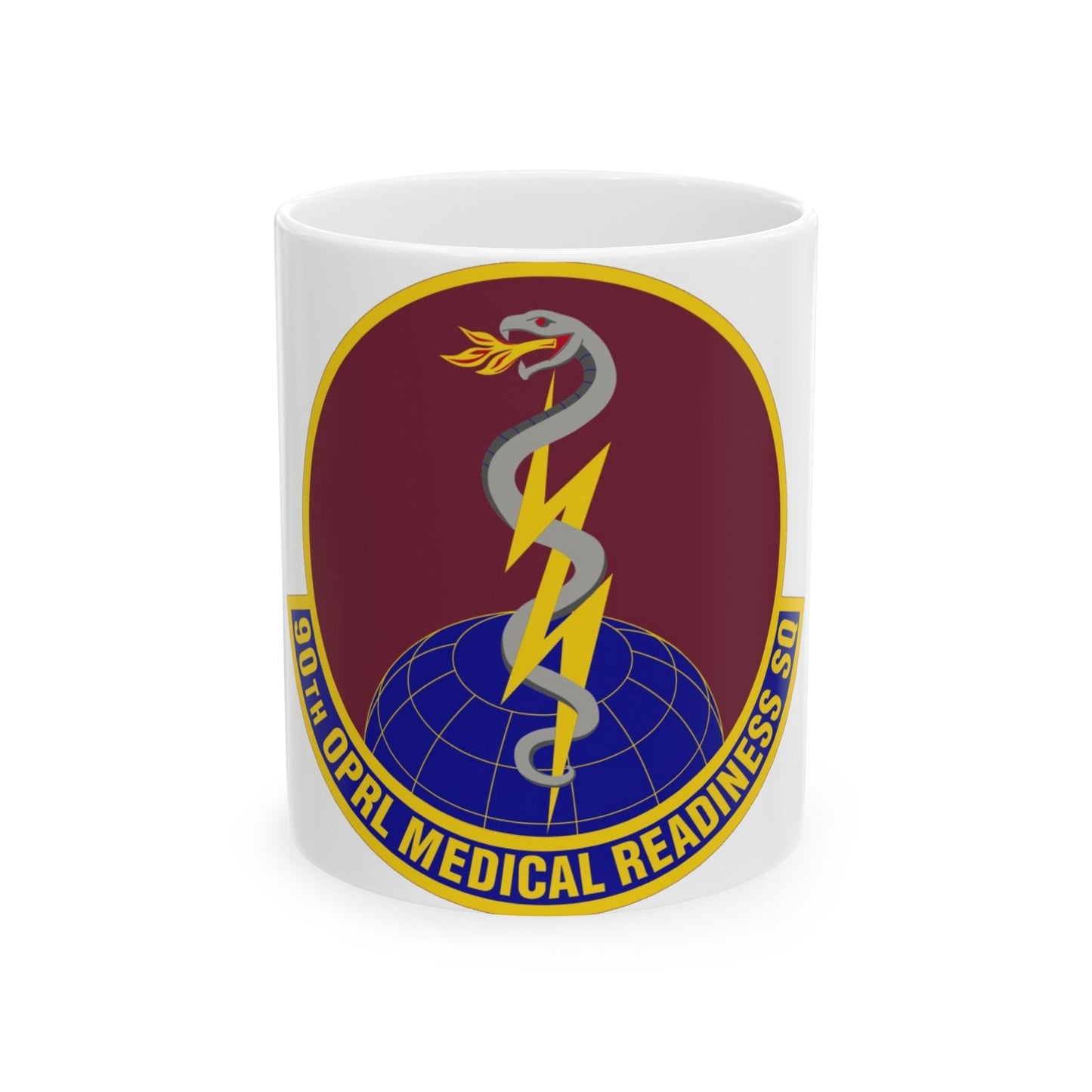 90 Operational Medical Readiness Squadron AFGSC (U.S. Air Force) White Coffee Mug-11oz-The Sticker Space