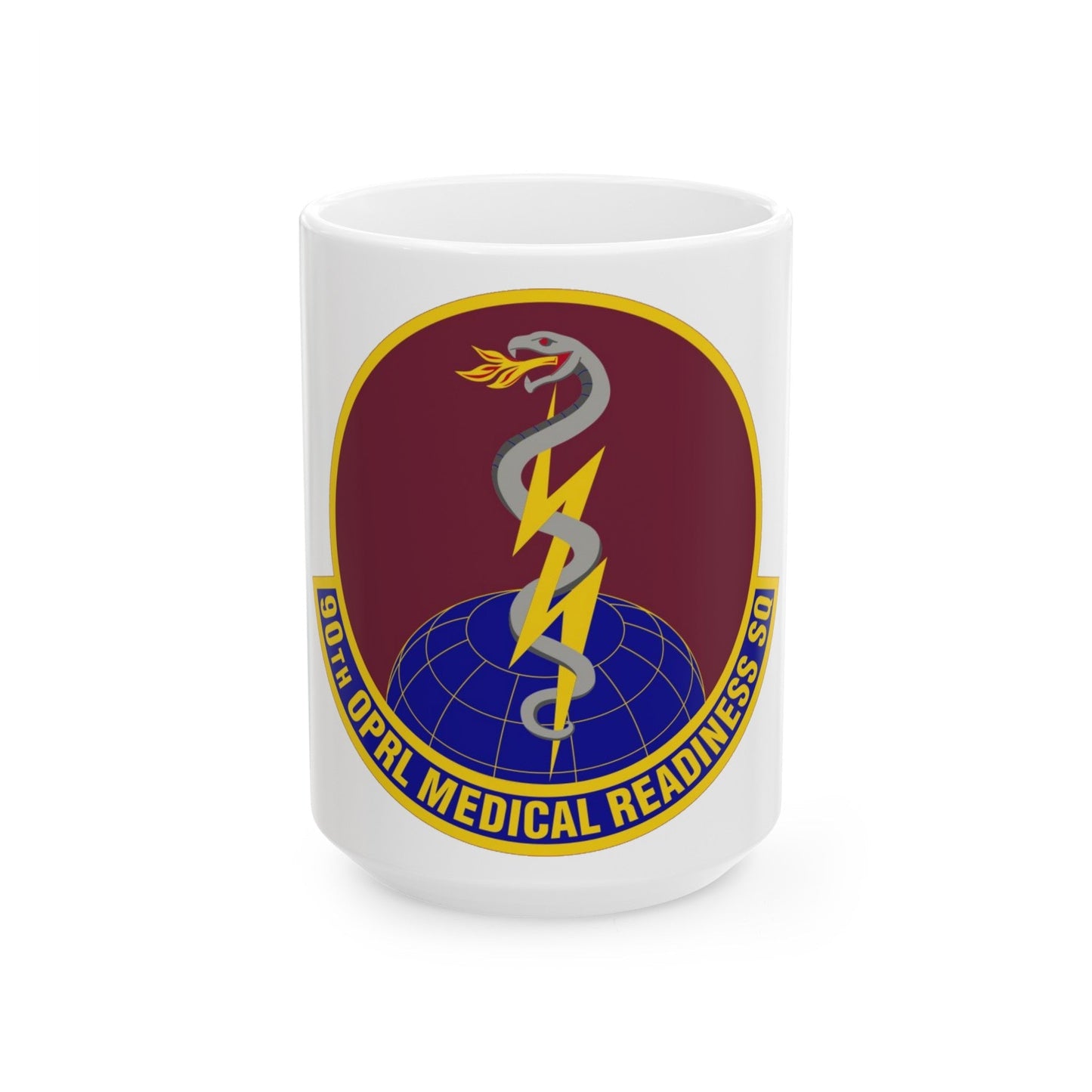 90 Operational Medical Readiness Squadron AFGSC (U.S. Air Force) White Coffee Mug-15oz-The Sticker Space