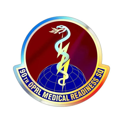 90 Operational Medical Readiness Squadron AFGSC (U.S. Air Force) Holographic STICKER Die-Cut Vinyl Decal 5 Inch Holographic - The Sticker Space