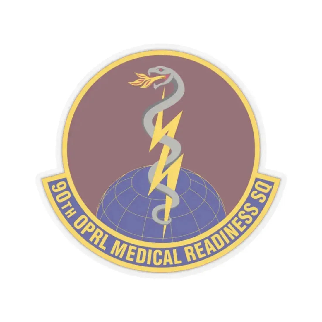 90 Operational Medical Readiness Squadron AFGSC (U.S. Air Force) STICKER Vinyl Kiss-Cut Decal 2 Inch Transparent - The Sticker Space