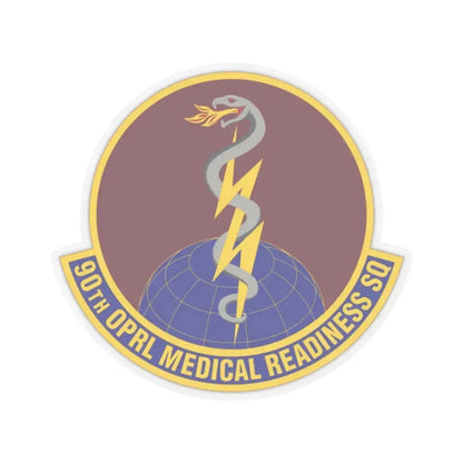 90 Operational Medical Readiness Squadron AFGSC (U.S. Air Force) STICKER Vinyl Kiss-Cut Decal 2 Inch Transparent - The Sticker Space