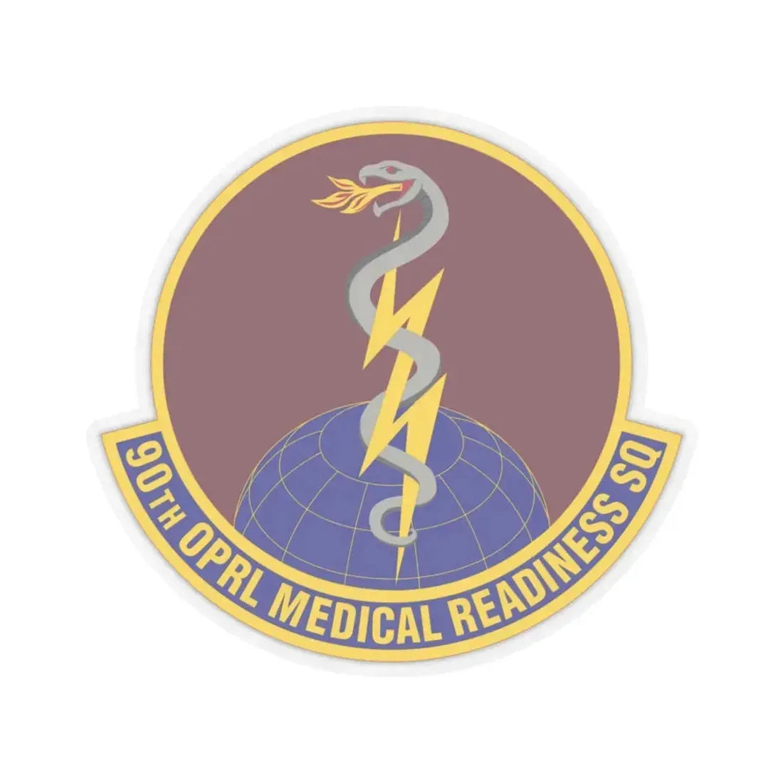 90 Operational Medical Readiness Squadron AFGSC (U.S. Air Force) STICKER Vinyl Kiss-Cut Decal 6 Inch Transparent - The Sticker Space