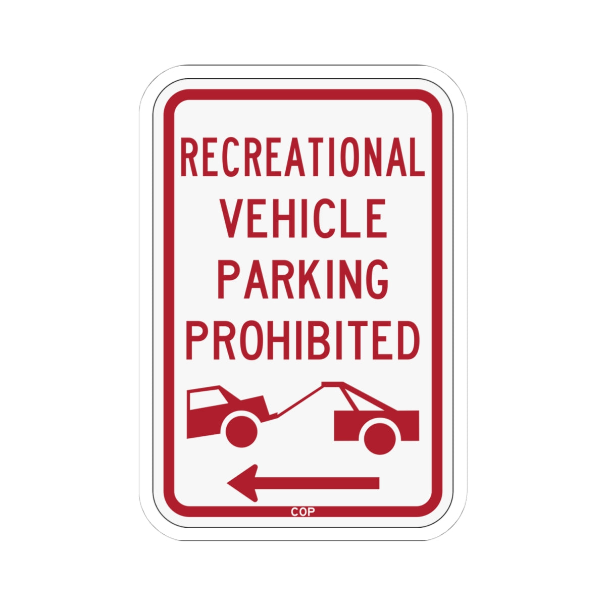 PBOT Road sign P1957L (Oregon) (Road Sign) STICKER Vinyl Kiss-Cut Decal