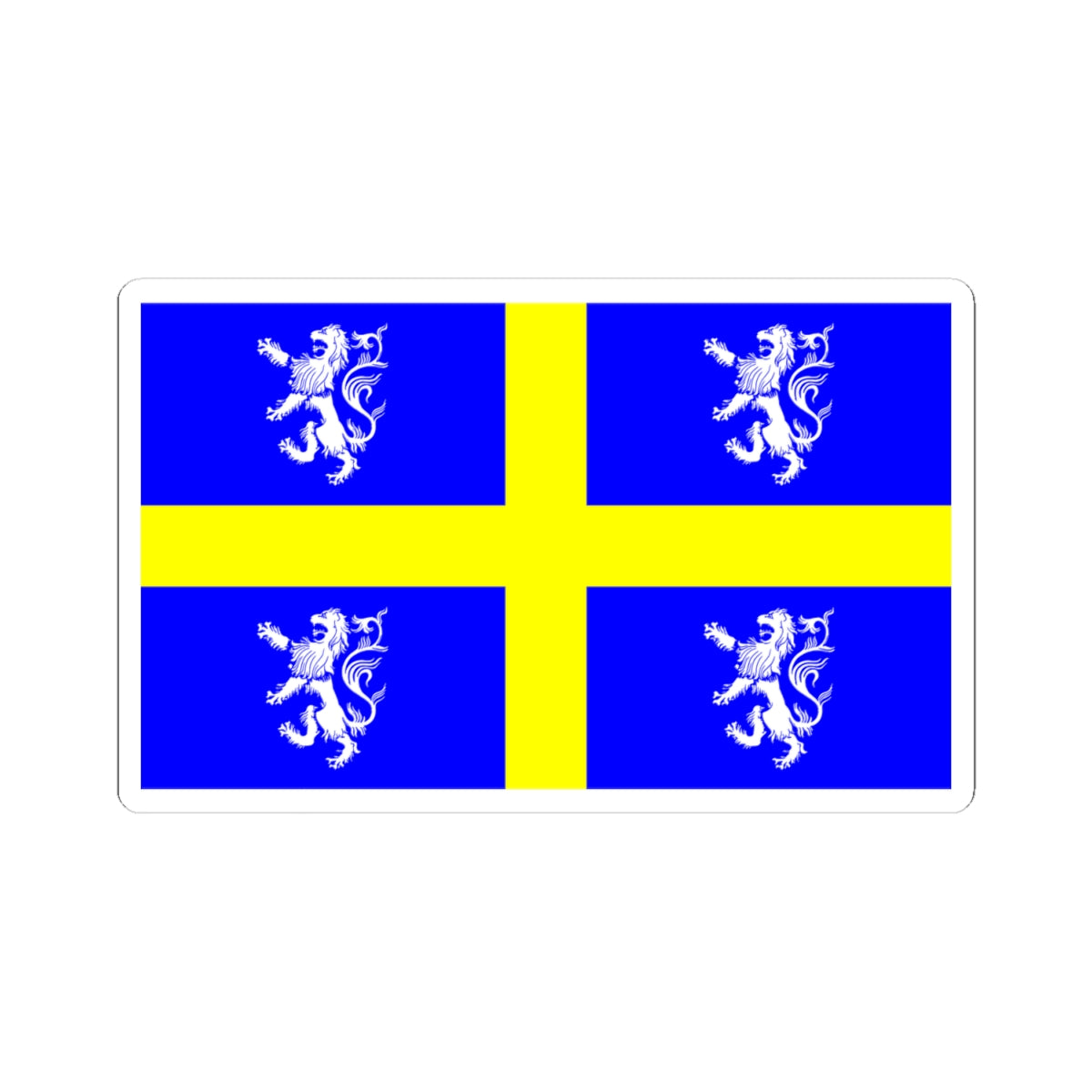Flag of the Diocese of Durham (England) STICKER Vinyl Kiss-Cut Decal