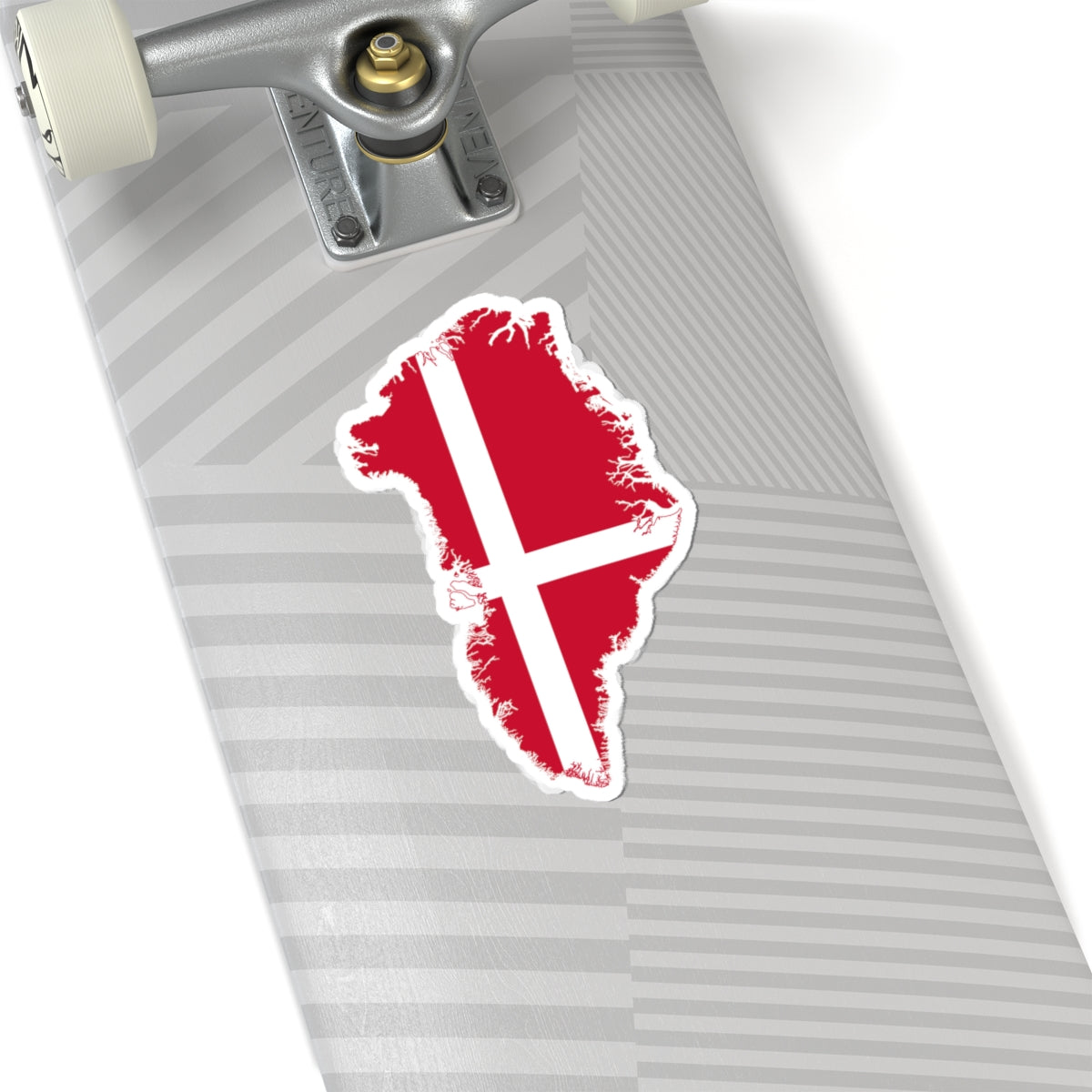 Flag map of Greenland Denmark (Denmark) STICKER Vinyl Kiss-Cut Decal