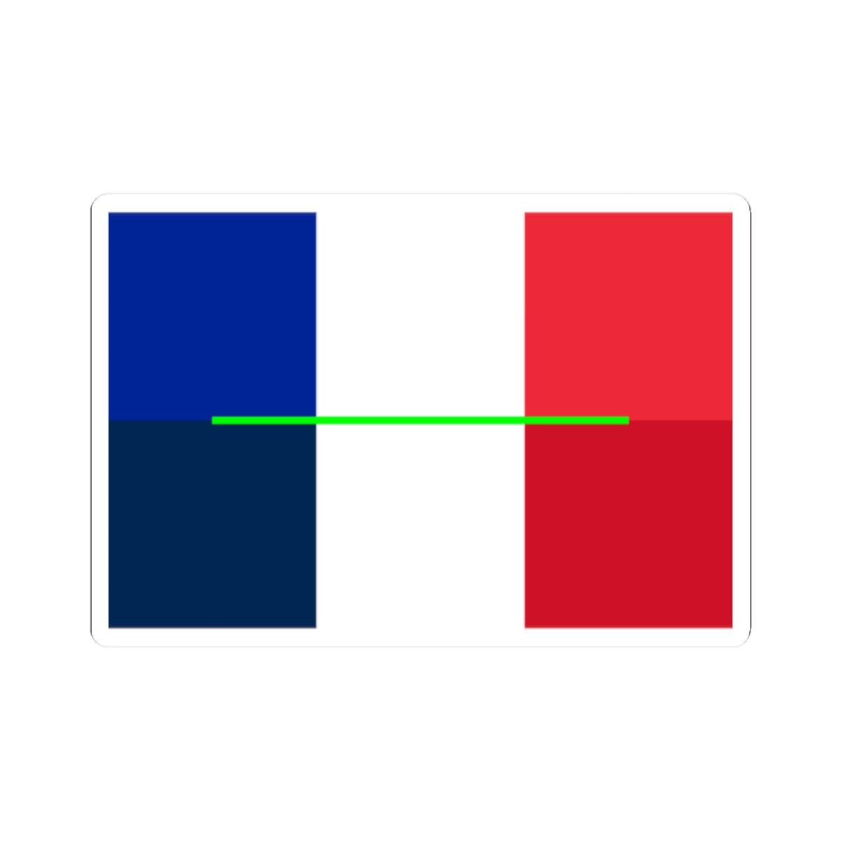 Flag of France colour shade comparison 063712 (France) STICKER Vinyl Kiss-Cut Decal