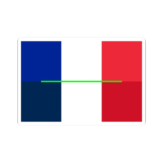 Flag of France colour shade comparison 063712 (France) STICKER Vinyl Kiss-Cut Decal