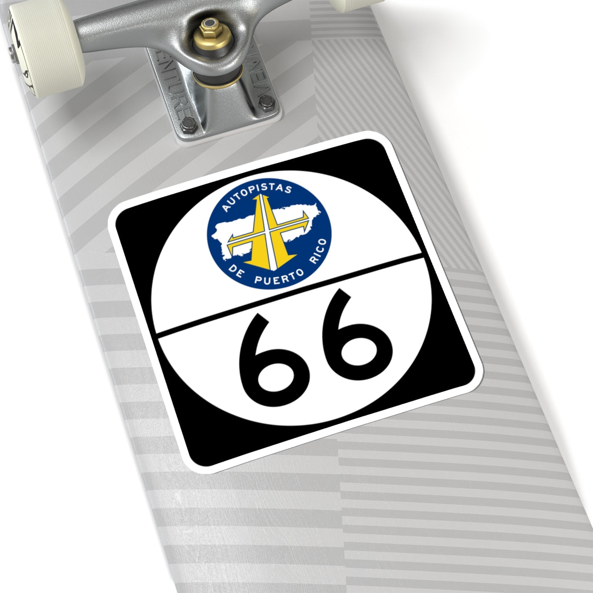 PR old toll road 66 (Puerto Rico) (Road Sign) STICKER Vinyl Kiss-Cut Decal