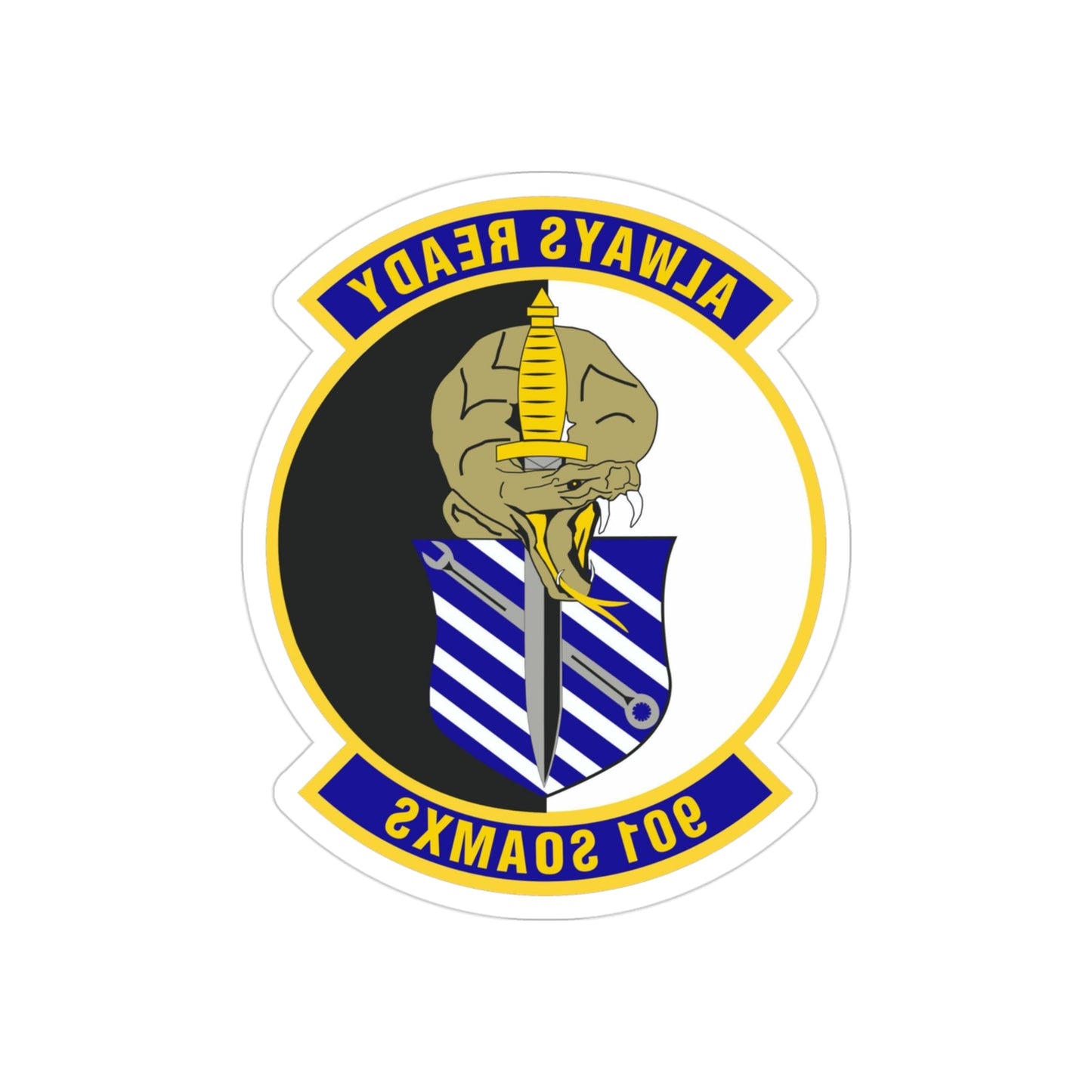 901st Special Operations Aircraft Maintenance Squadron (U.S. Air Force) REVERSE PRINT Transparent STICKER-3 Inch-The Sticker Space