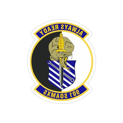 901st Special Operations Aircraft Maintenance Squadron (U.S. Air Force) REVERSE PRINT Transparent Die-Cut STICKER 4 Inch Die-Cut Transparent - The Sticker Space