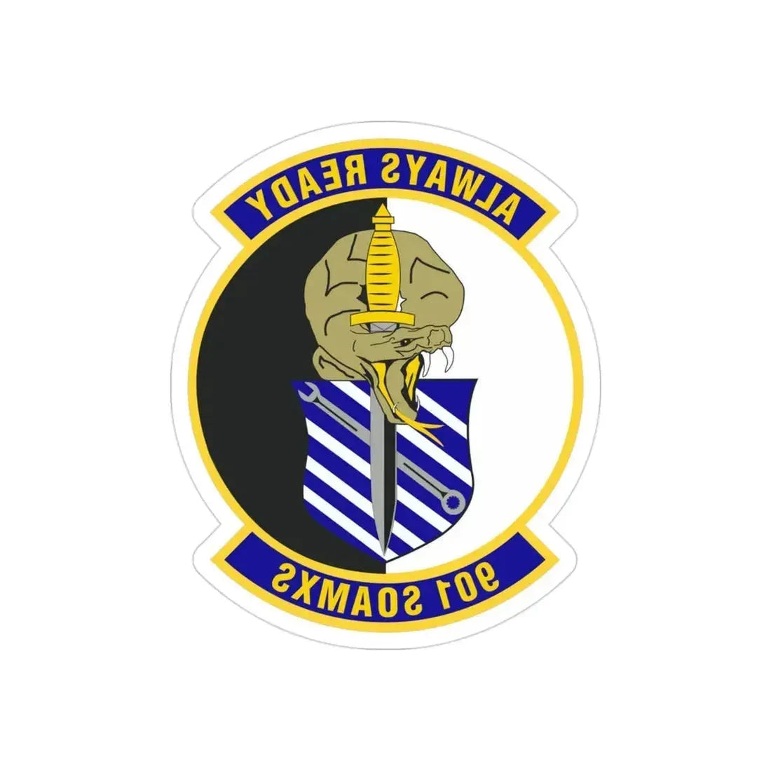 901st Special Operations Aircraft Maintenance Squadron (U.S. Air Force) REVERSE PRINT Transparent Die-Cut STICKER - The Sticker Space