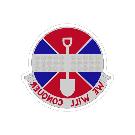 902 Engineer Company (U.S. Army) REVERSE PRINT Transparent Die-Cut STICKER 6 Inch Die-Cut Transparent - The Sticker Space