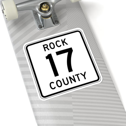Rock County Route 17 MN (Minnesota) (Road Sign) STICKER Vinyl Kiss-Cut Decal