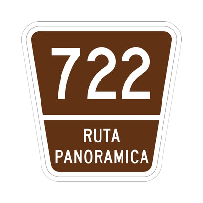 PR old scenic route 722 (Puerto Rico) (Road Sign) STICKER Vinyl Kiss-Cut Decal