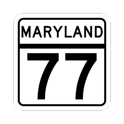 MD Route 77 (Maryland) (Road Sign) STICKER Vinyl Kiss-Cut Decal