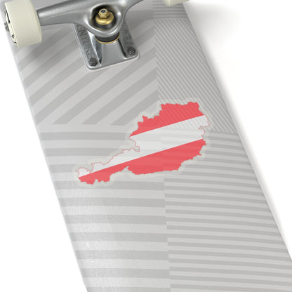 Flag-map of Austria2 (Austria) STICKER Vinyl Kiss-Cut Decal